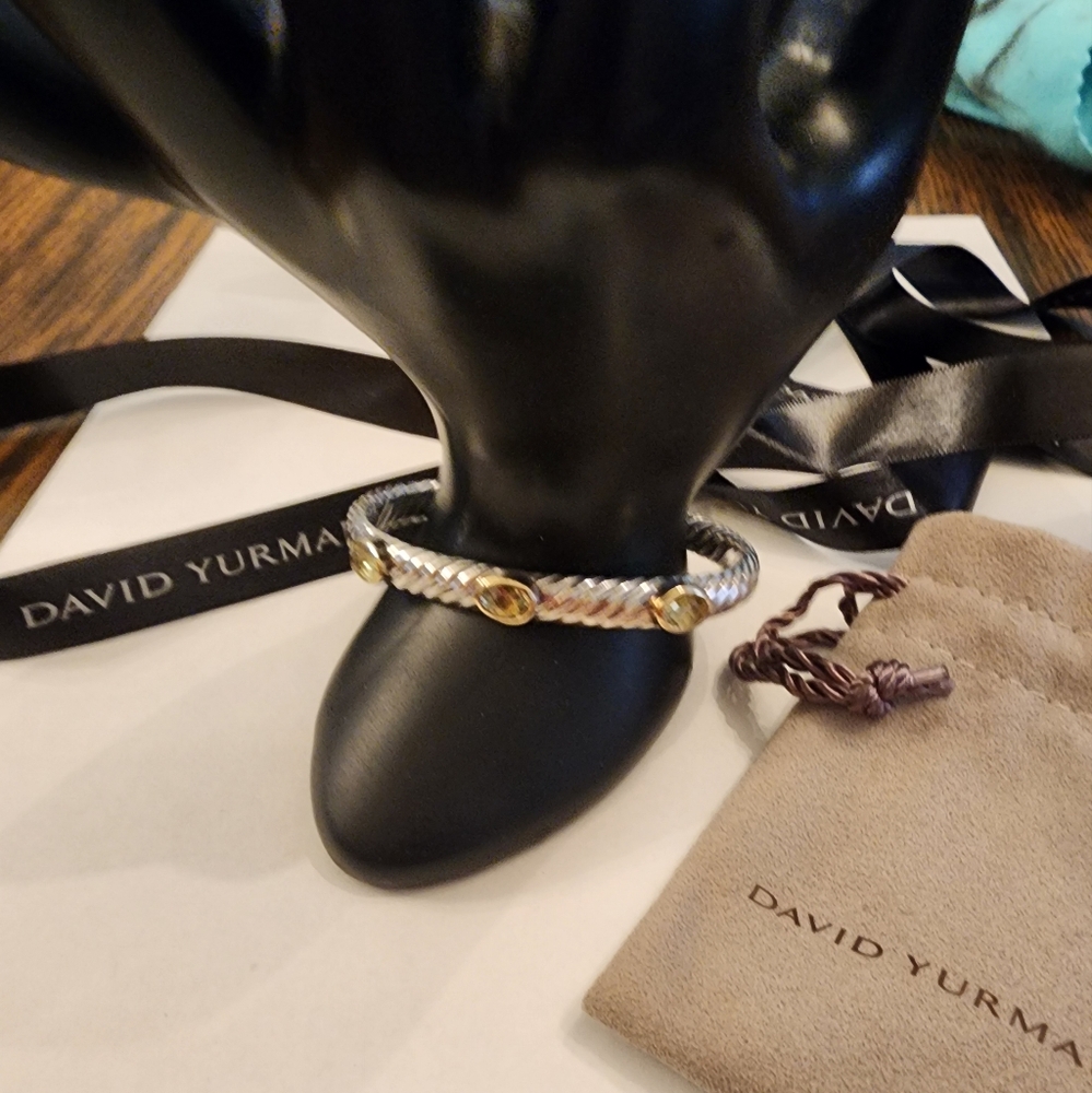 David Yurman Prasiolite hinge bracelet